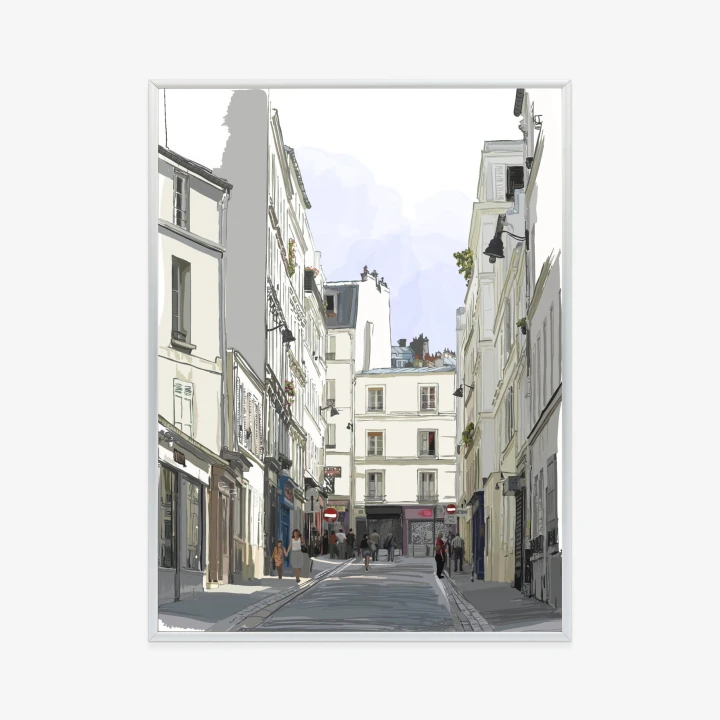Plakat Uliczka Przy Montmartre W Paryżu