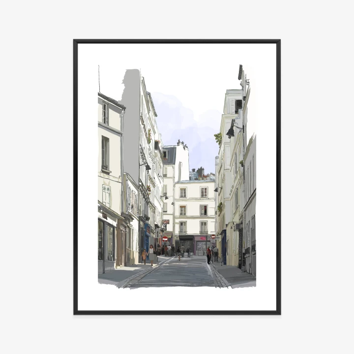 Plakat Uliczka Przy Montmartre W Paryżu