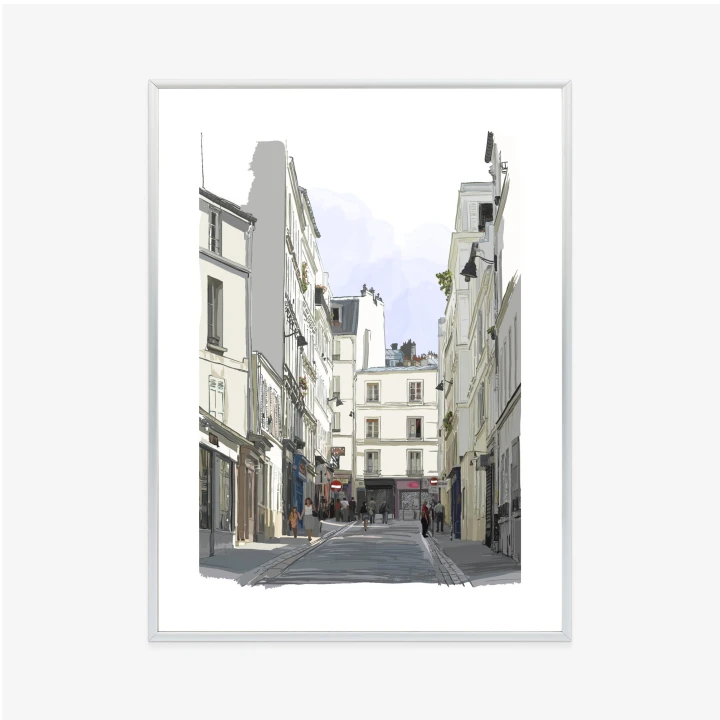 Plakat Uliczka Przy Montmartre W Paryżu