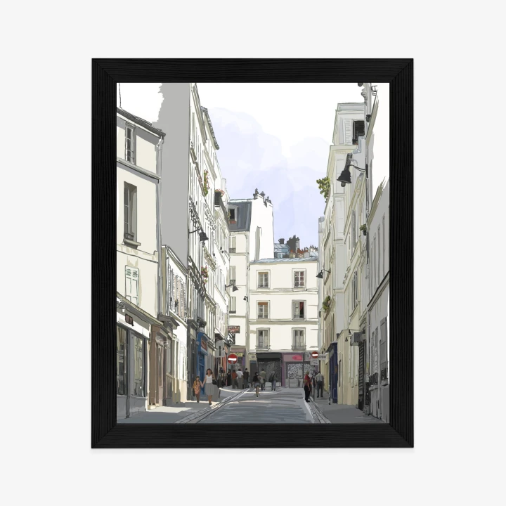 Plakat Uliczka Przy Montmartre W Paryżu