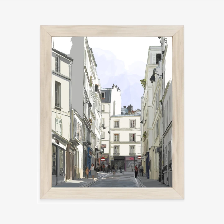 Plakat Uliczka Przy Montmartre W Paryżu