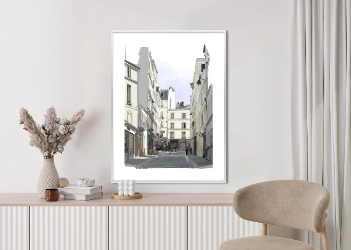 Plakat Uliczka Przy Montmartre W Paryżu