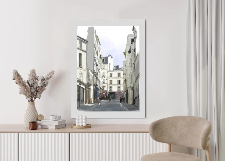 Plakat Uliczka Przy Montmartre W Paryżu