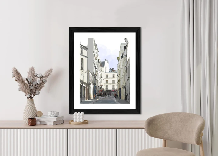 Plakat Uliczka Przy Montmartre W Paryżu