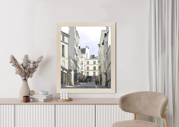 Plakat Uliczka Przy Montmartre W Paryżu