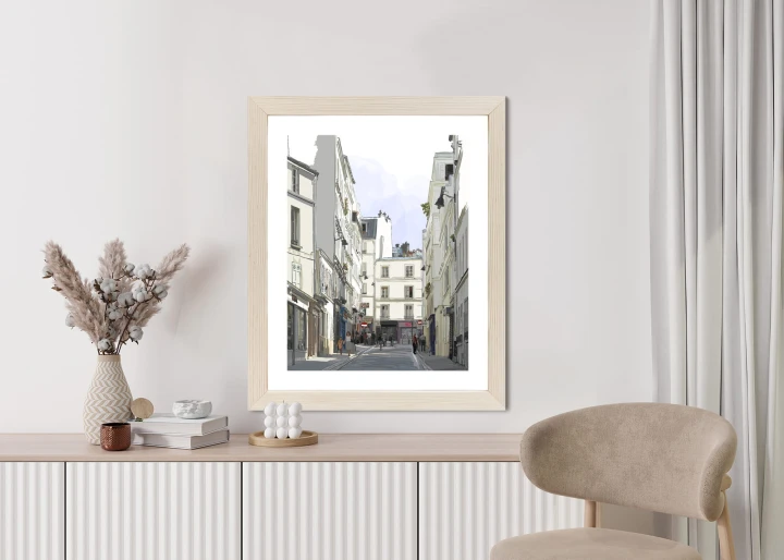 Plakat Uliczka Przy Montmartre W Paryżu