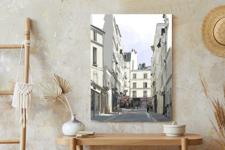 Plakat Uliczka Przy Montmartre W Paryżu