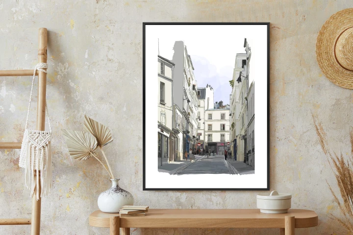 Plakat Uliczka Przy Montmartre W Paryżu