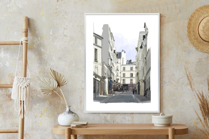 Plakat Uliczka Przy Montmartre W Paryżu