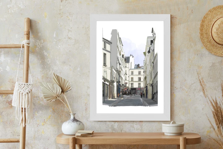 Plakat Uliczka Przy Montmartre W Paryżu