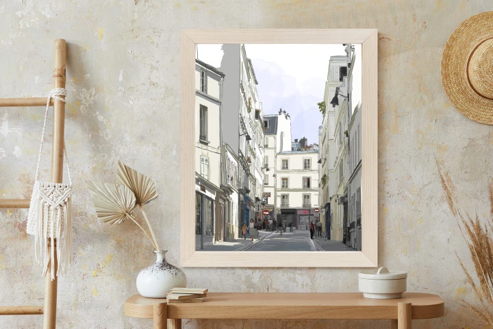 Plakat Uliczka Przy Montmartre W Paryżu