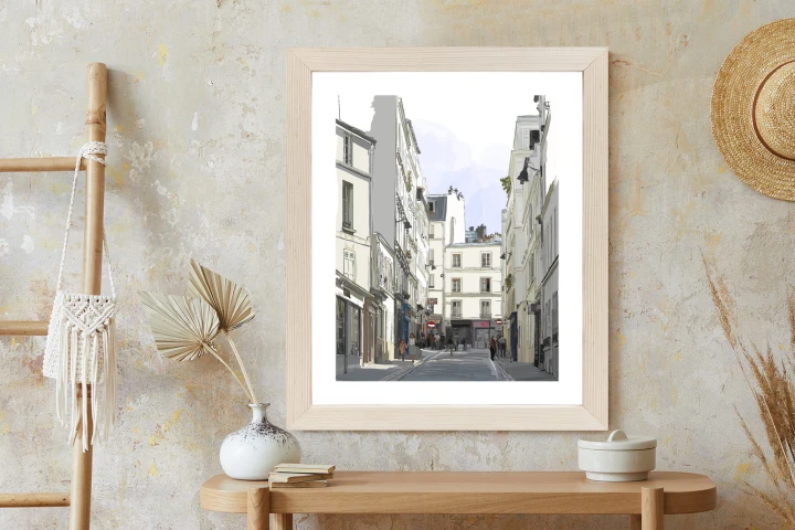 Plakat Uliczka Przy Montmartre W Paryżu