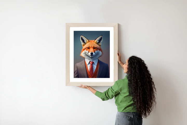 Plakat Portret Lisa W Ubraniu Mężczyzny
