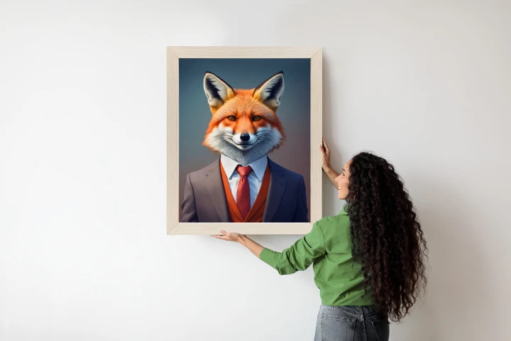 Plakat Portret Lisa W Ubraniu Mężczyzny