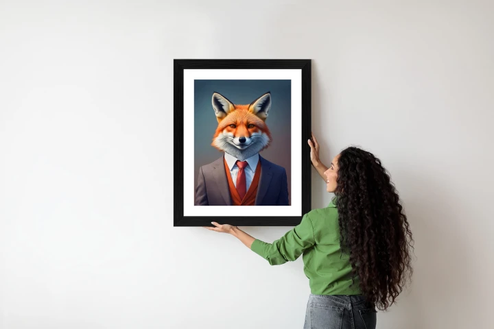 Plakat Portret Lisa W Ubraniu Mężczyzny