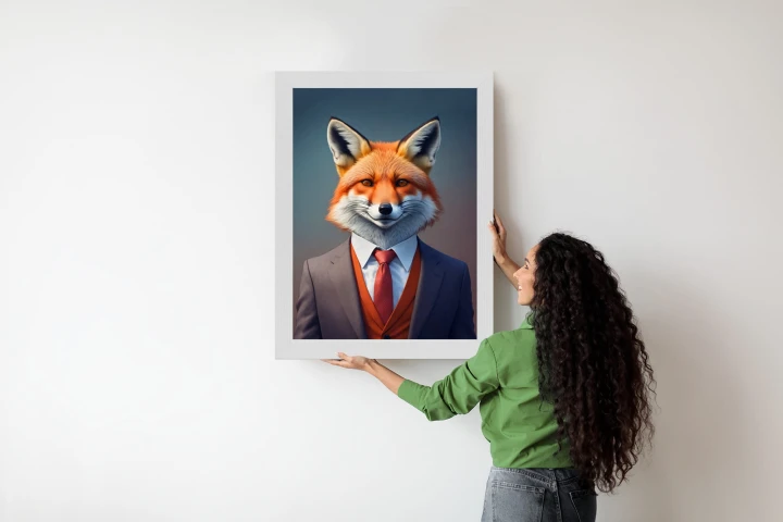 Plakat Portret Lisa W Ubraniu Mężczyzny