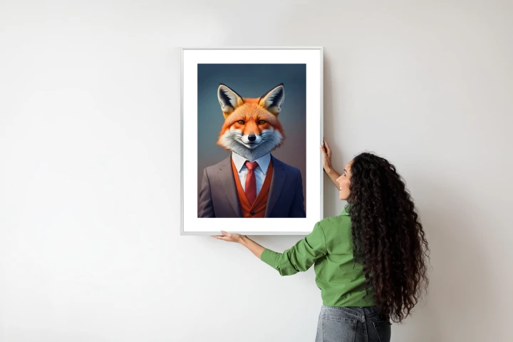 Plakat Portret Lisa W Ubraniu Mężczyzny