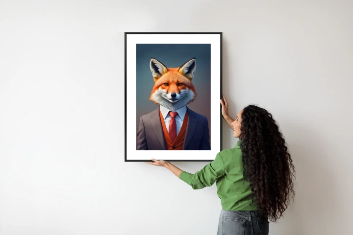 Plakat Portret Lisa W Ubraniu Mężczyzny