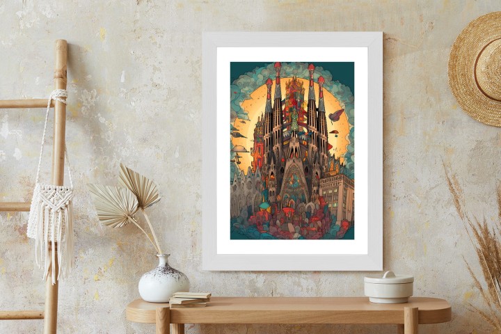 Plakat Abstrakcyjna Koncepcja Kościoła Sagrada Familia