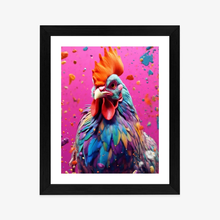 Plakat Kolorowy Nowoczesny Portret Koguta