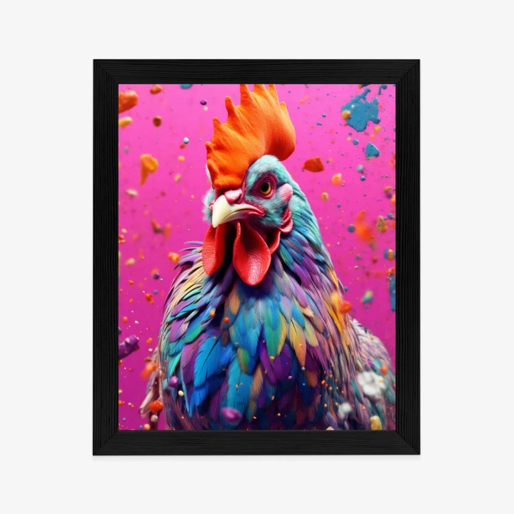 Plakat Kolorowy Nowoczesny Portret Koguta