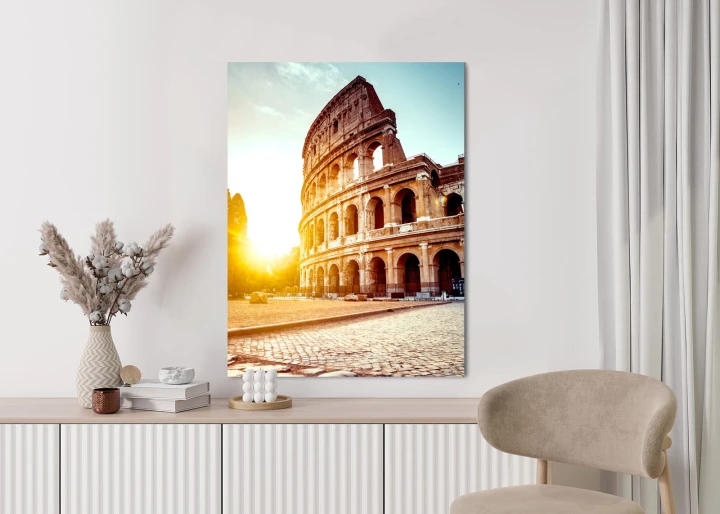 Plakat Starożytne Koloseum O Zachodzie Słońca