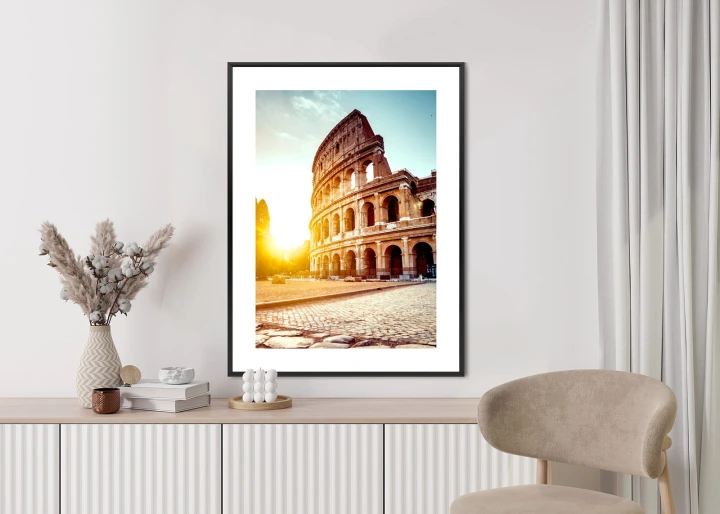 Plakat Starożytne Koloseum O Zachodzie Słońca