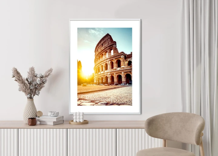 Plakat Starożytne Koloseum O Zachodzie Słońca