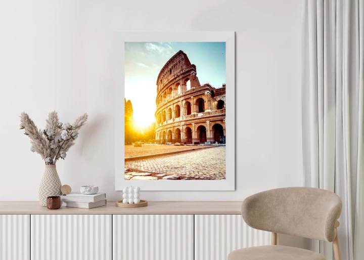 Plakat Starożytne Koloseum O Zachodzie Słońca