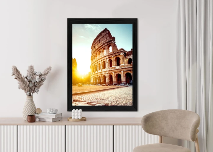 Plakat Starożytne Koloseum O Zachodzie Słońca