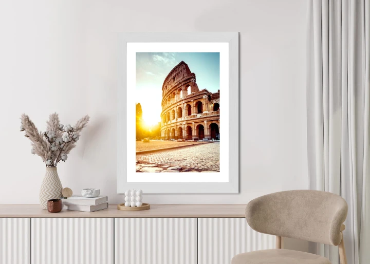 Plakat Starożytne Koloseum O Zachodzie Słońca