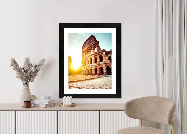 Plakat Starożytne Koloseum O Zachodzie Słońca