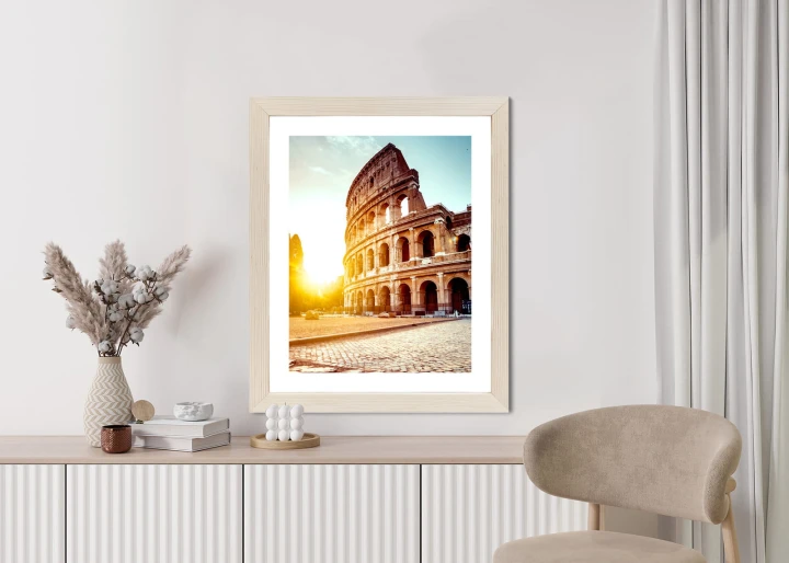 Plakat Starożytne Koloseum O Zachodzie Słońca