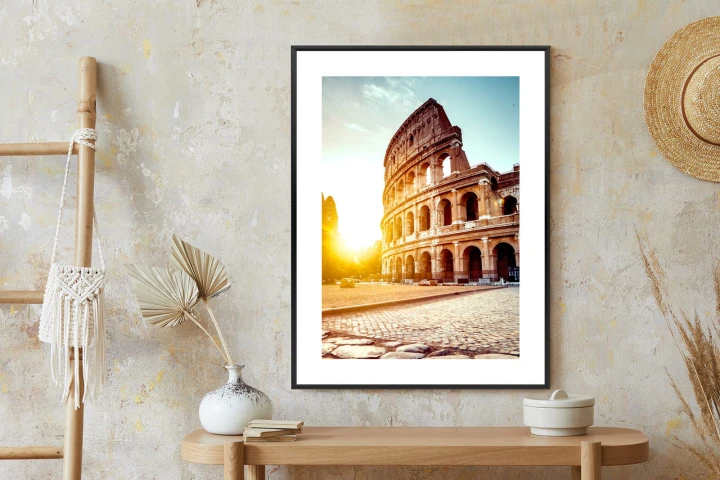 Plakat Starożytne Koloseum O Zachodzie Słońca