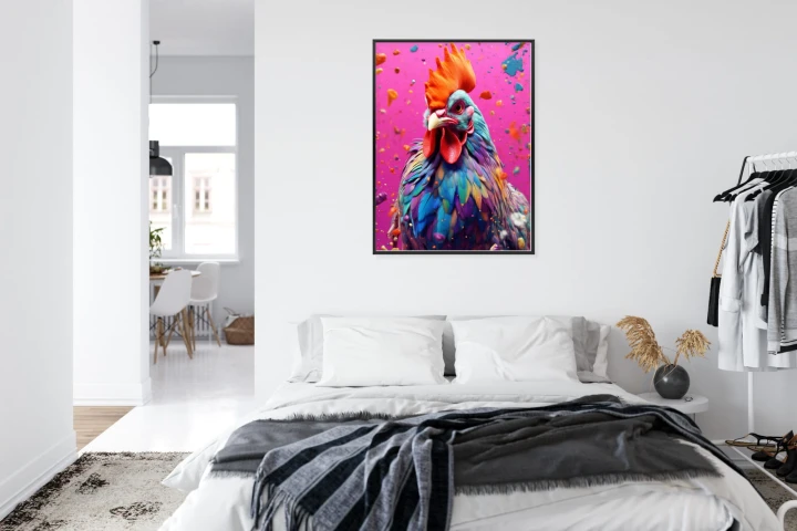 Plakat Kolorowy Nowoczesny Portret Koguta