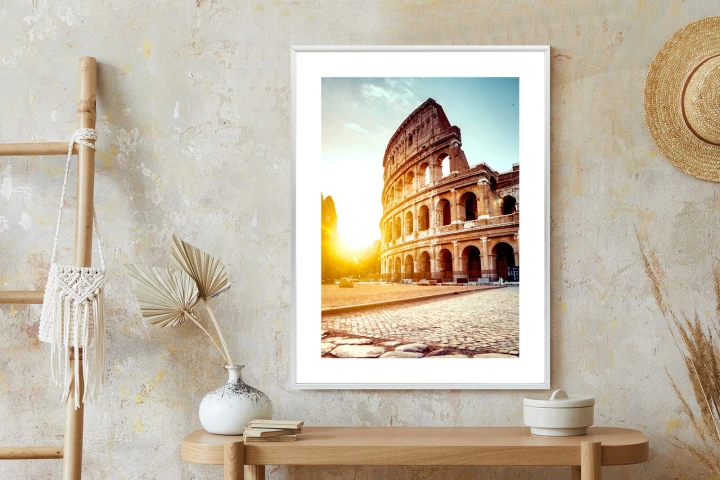 Plakat Starożytne Koloseum O Zachodzie Słońca