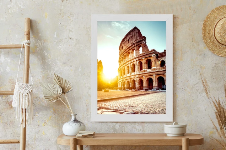 Plakat Starożytne Koloseum O Zachodzie Słońca