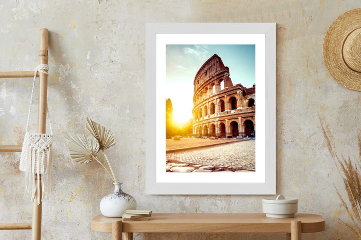 Plakat Starożytne Koloseum O Zachodzie Słońca