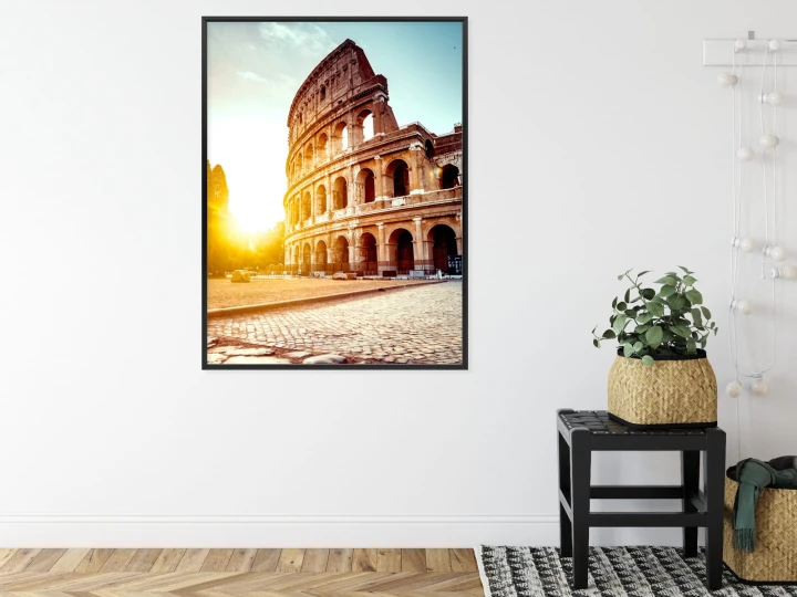 Plakat Starożytne Koloseum O Zachodzie Słońca