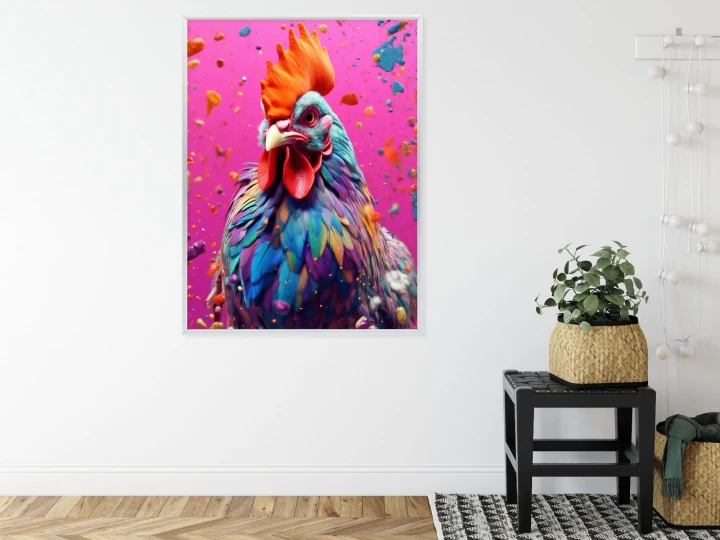 Plakat Kolorowy Nowoczesny Portret Koguta