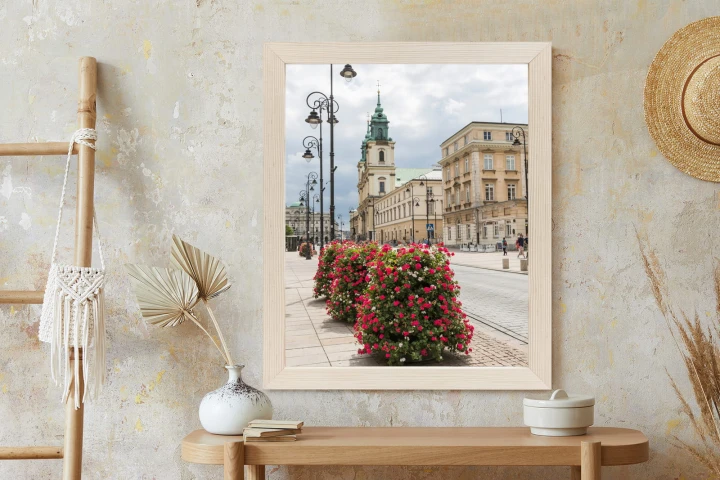 Plakat Kościół Świętego Krzyża W Dzielnicy Śródmieście W Warszawie