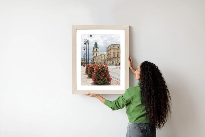 Plakat Kościół Świętego Krzyża W Dzielnicy Śródmieście W Warszawie