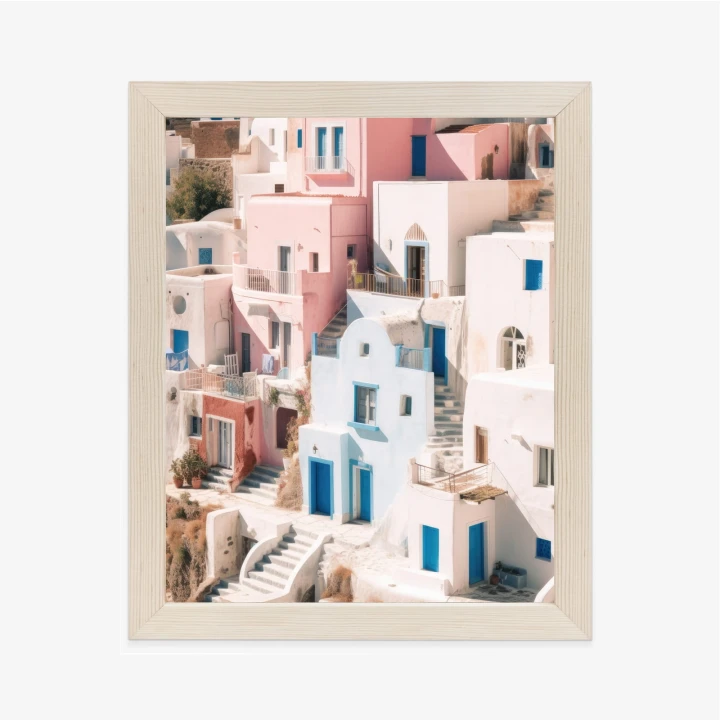 Plakat Kolorowa Grecka Architektura