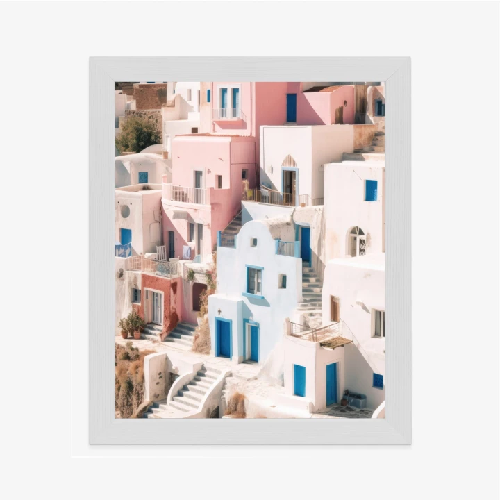 Plakat Kolorowa Grecka Architektura