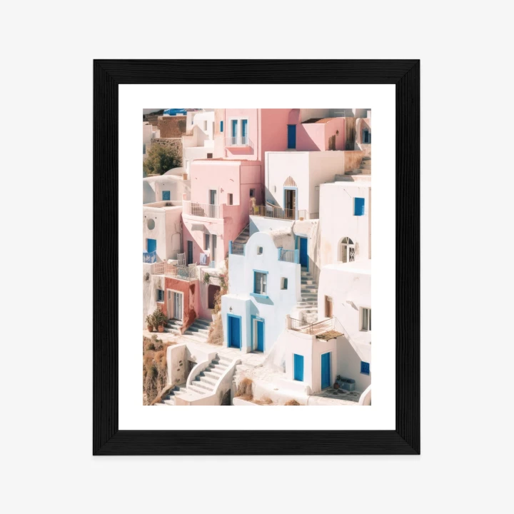 Plakat Kolorowa Grecka Architektura