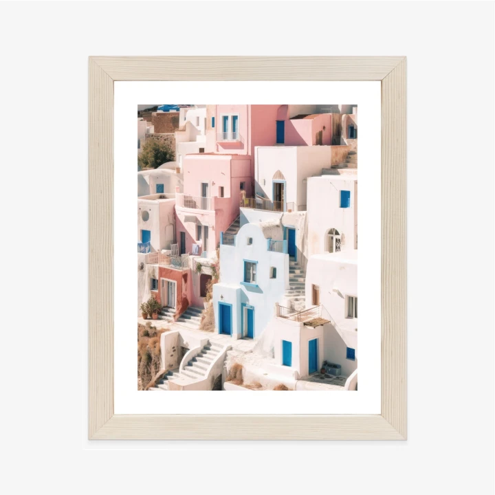 Plakat Kolorowa Grecka Architektura