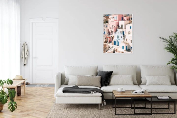 Plakat Kolorowa Grecka Architektura