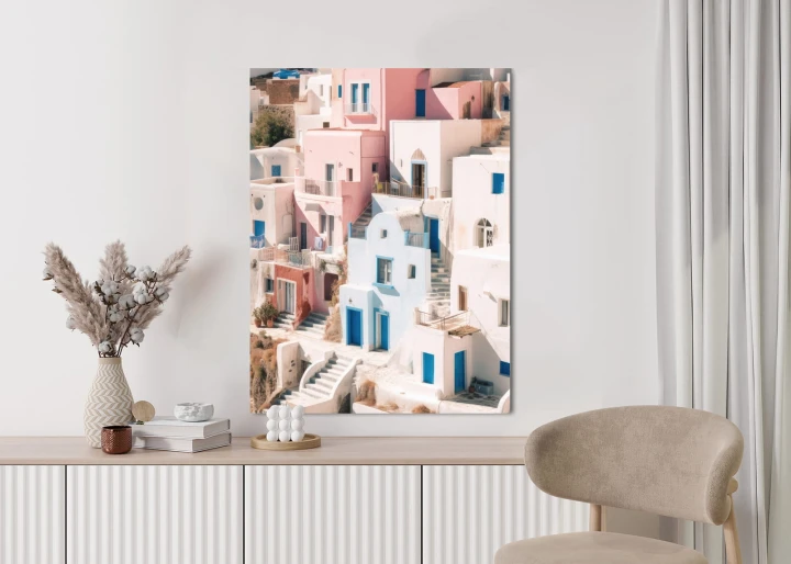 Plakat Kolorowa Grecka Architektura