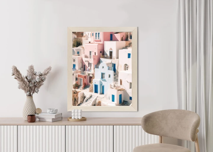 Plakat Kolorowa Grecka Architektura