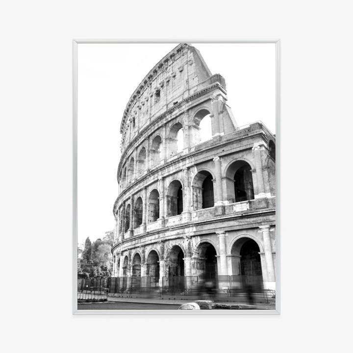 Plakat Starożytne Koloseum W Rzymie W Czerni I Bieli
